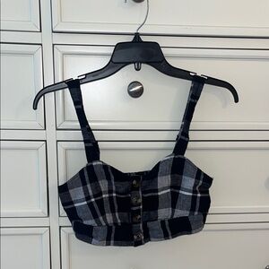 💖 American Eagle Plaid Cropped Tank